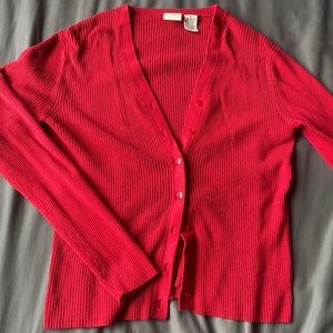 Merona red cardigan